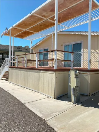 a view of a balcony with an outdoor space