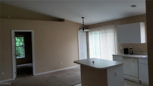 a view of a kitchen counter space