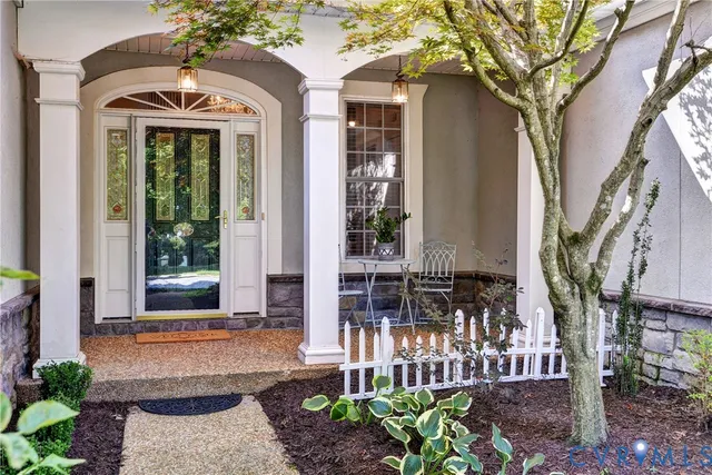 a front view of a house with porch
