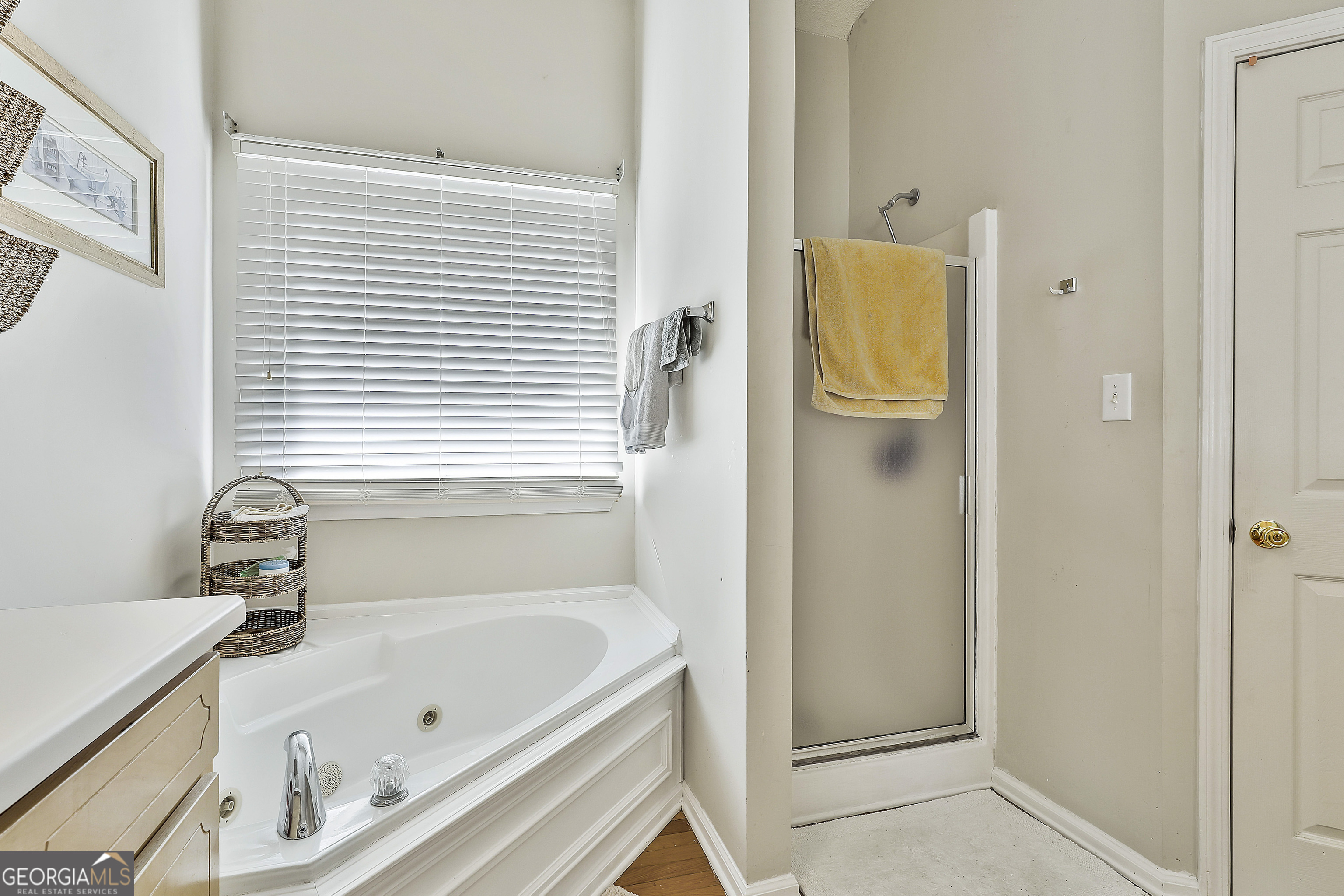 1317 Cheatham Road Griffin, GA 30223 - Photo 19 of 41 a bathroom with a tub a sink and a window