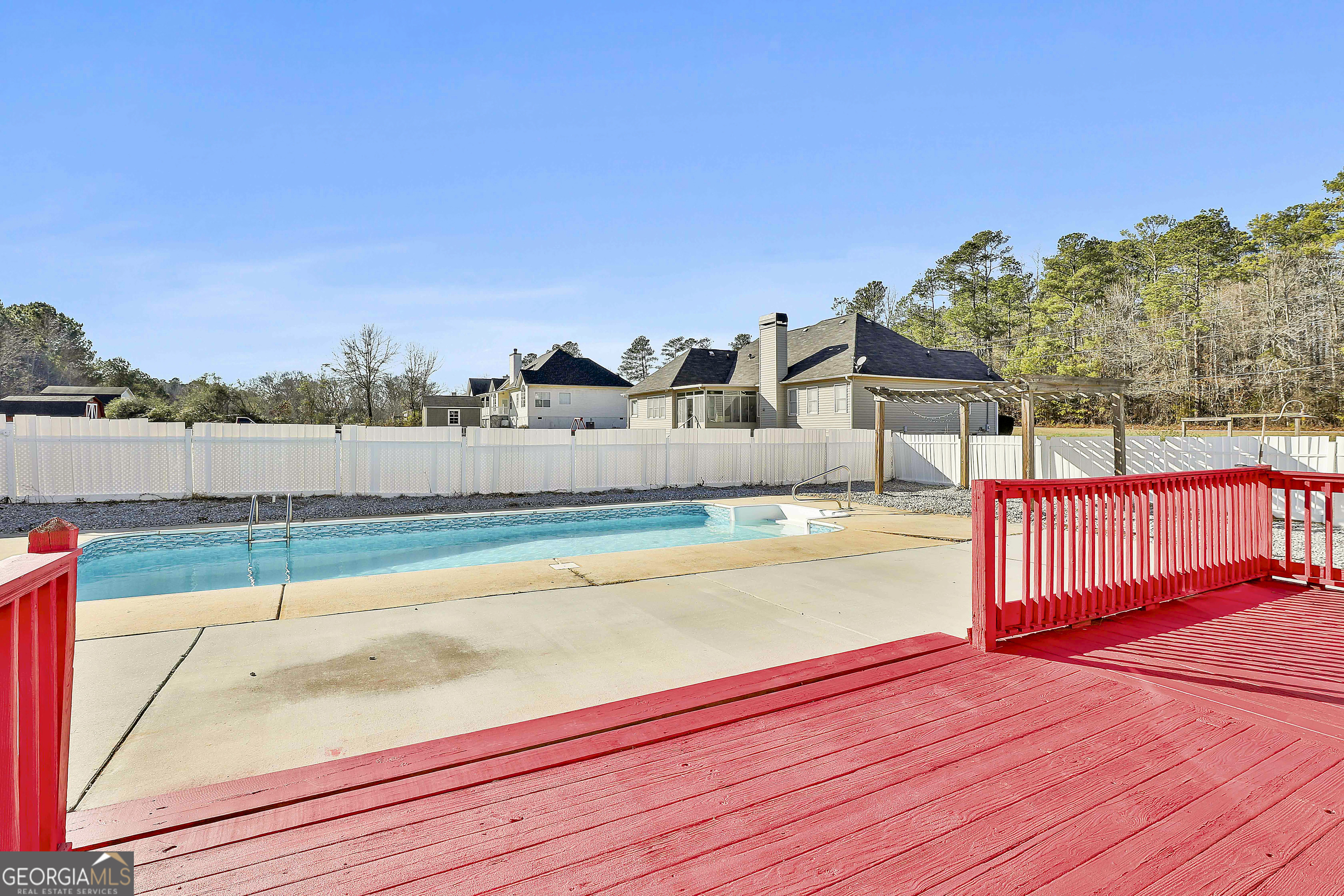 1317 Cheatham Road Griffin, GA 30223 - Photo 37 of 41 a view of swimming pool with large trees