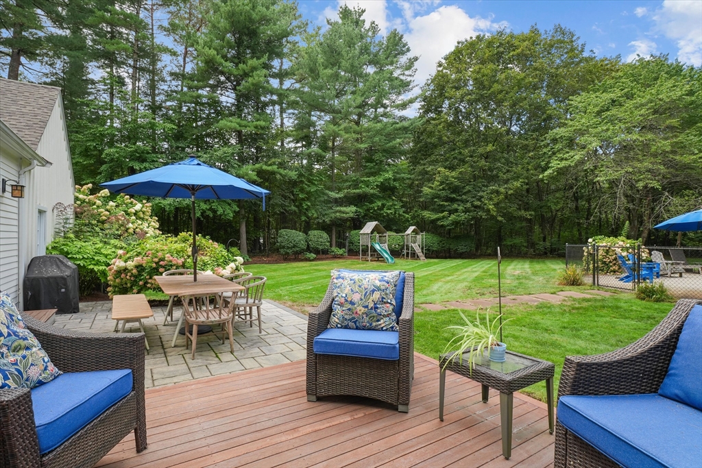 7 Kimball Road Boxford, MA 01921 - Photo 31 of 41 a view of a deck with furniture and a yard