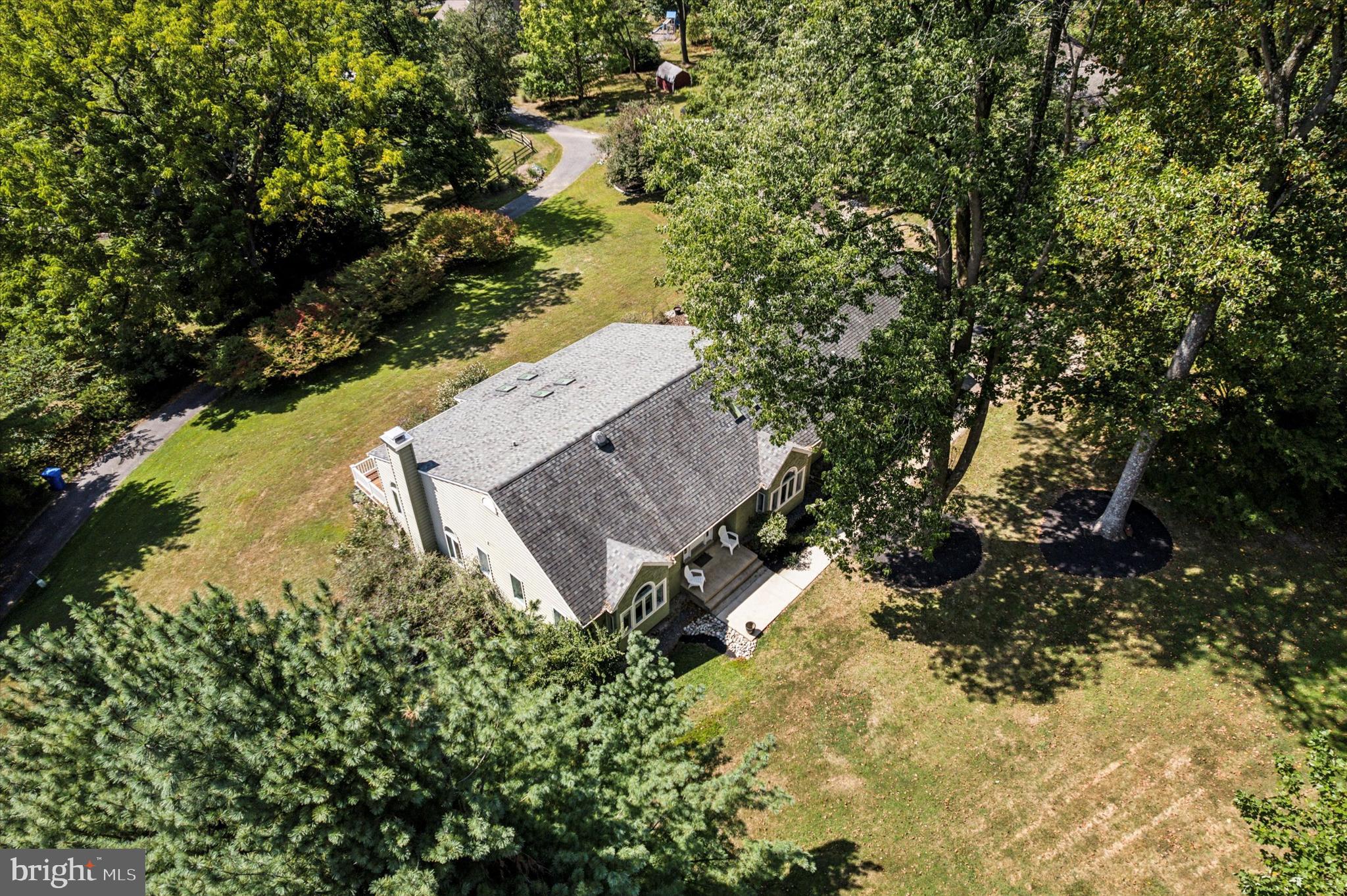 241 Painter Road Media, PA 19063 - Photo 40 of 44 an aerial view of a house with a yard basket ball court and outdoor seating