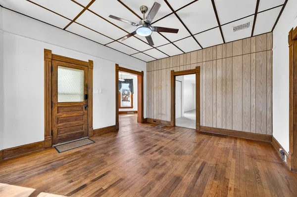 a view of a room with an empty space