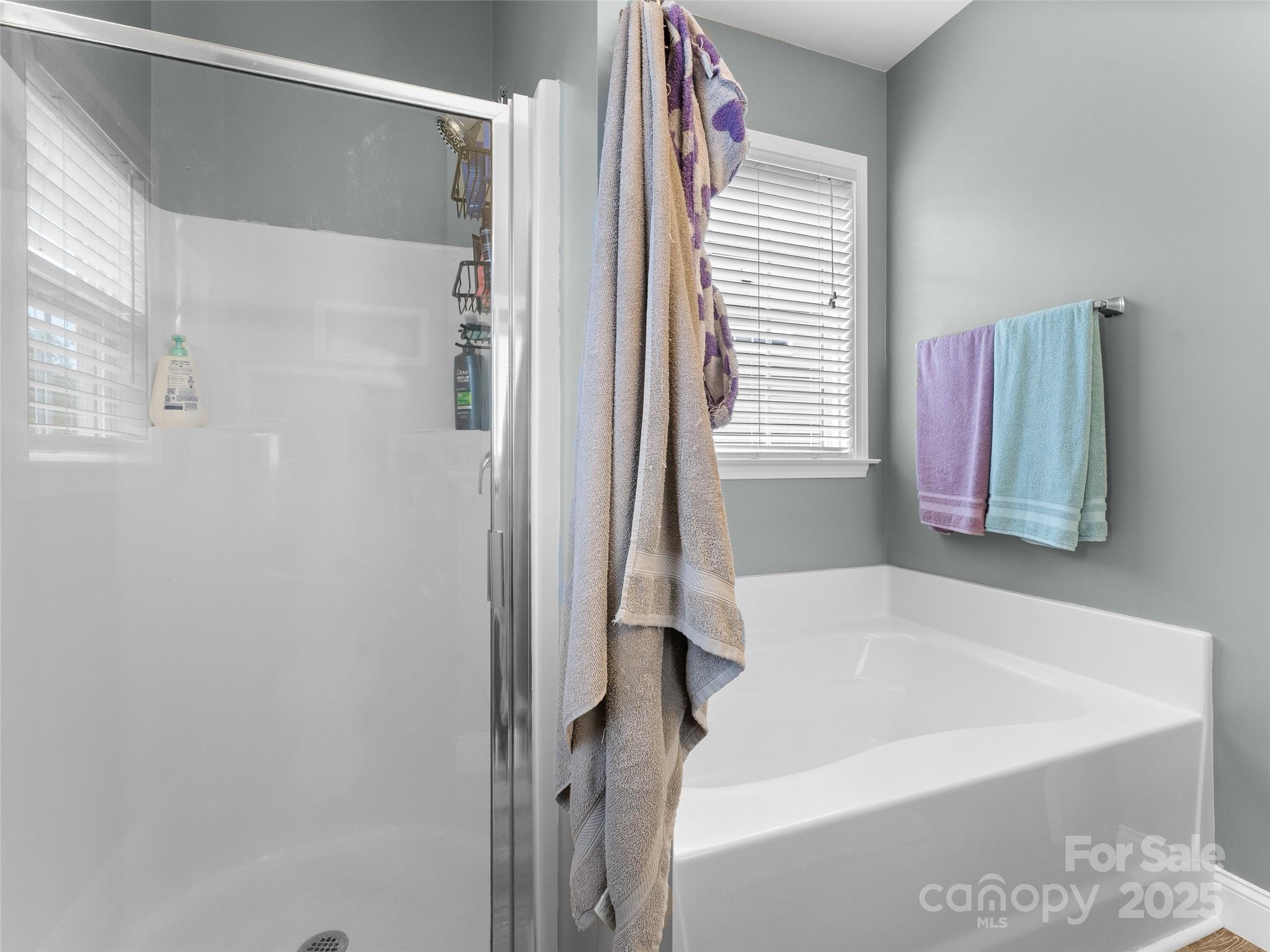 144 Haw River Road Fletcher, NC 28732 - Photo 13 of 31 a bathroom with a bathtub and a shower