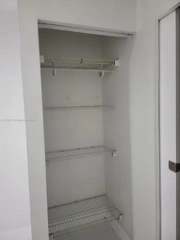 close up view of walk in closet