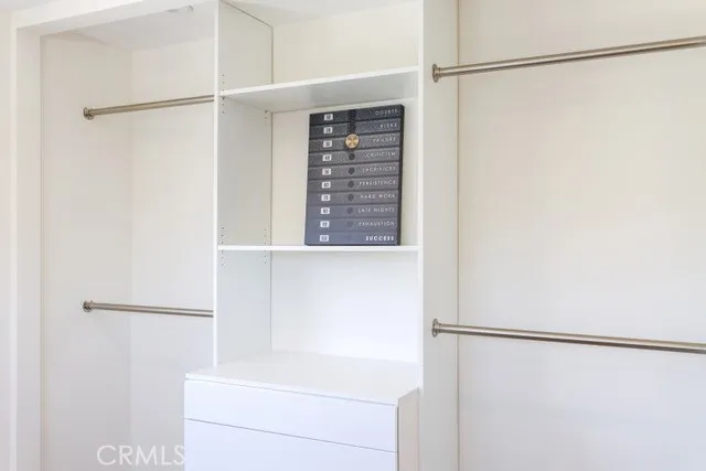 a close view of closet