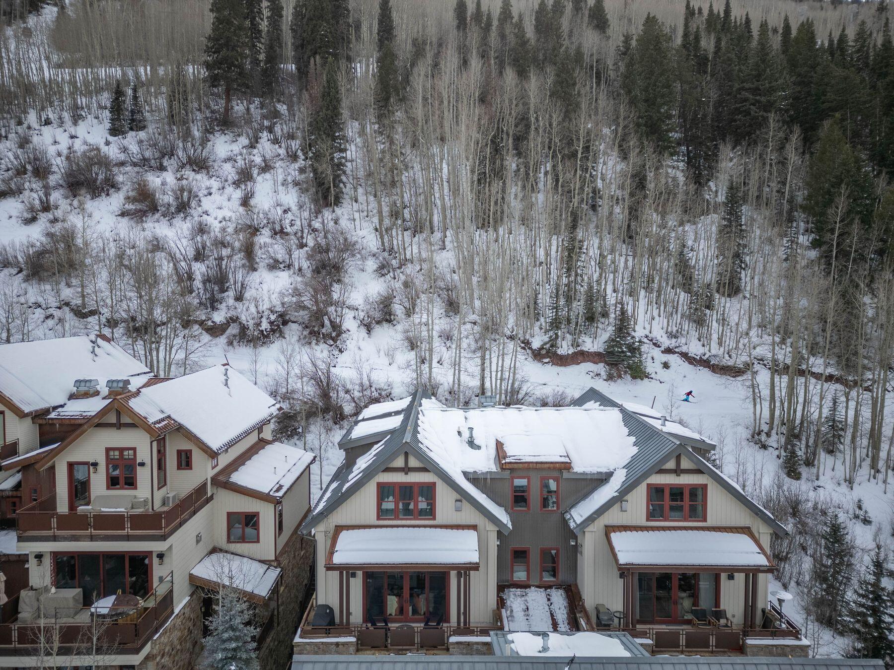 398 South Davis Street, Unit SW402 Telluride, CO 81435 - Photo 37 of 44 an aerial view of a house with a garden