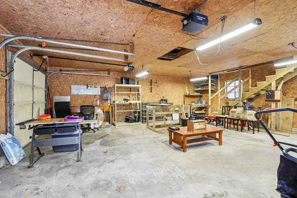 a view of a balcony with wooden floor