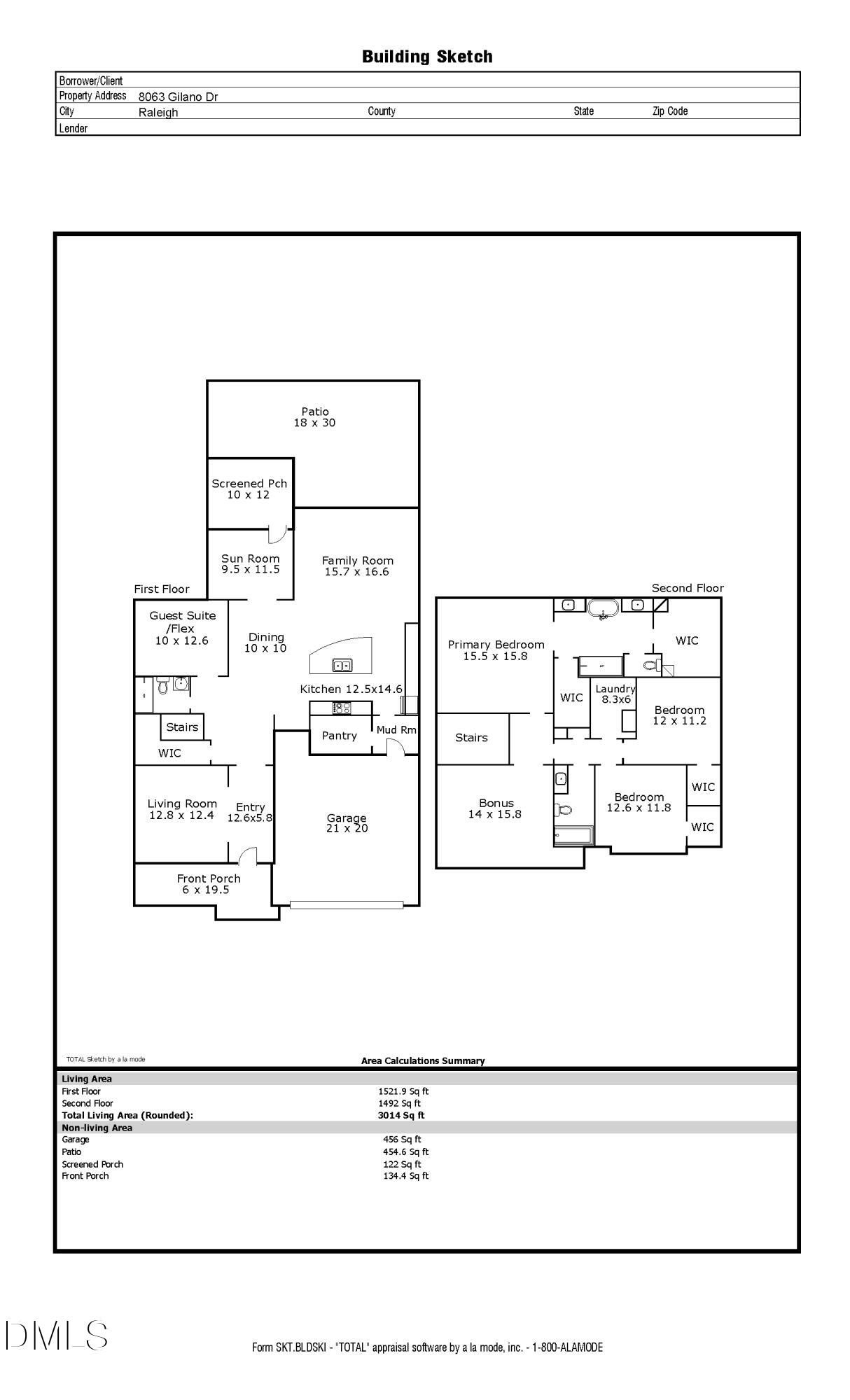 8063 Gilano Drive Raleigh, NC 27603 - Photo 81 of 83 Floorplans - Measured