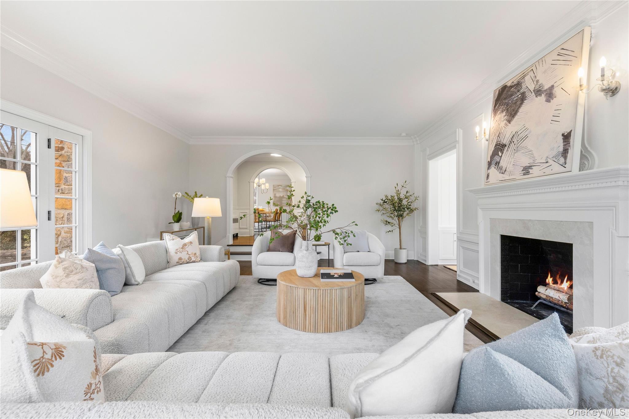 37 Bates Road Harrison, NY 10528 - Photo 5 of 41 a living room with furniture and a fireplace