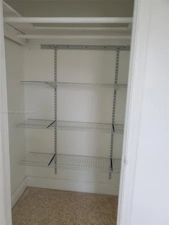 a close view of a closet
