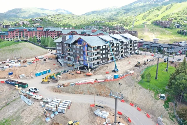 an aerial view of multiple house