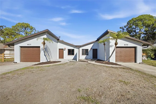 a view of a house with a outdoor space