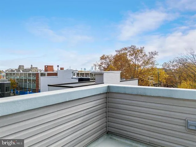 a view of a city from a balcony