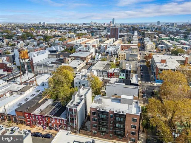 an aerial view of a city
