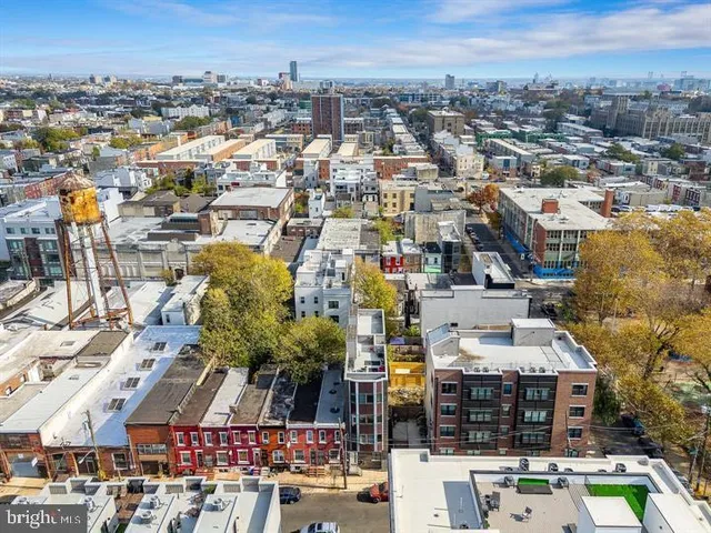 an aerial view of city