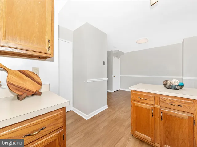 a view of small space with racks on the wall