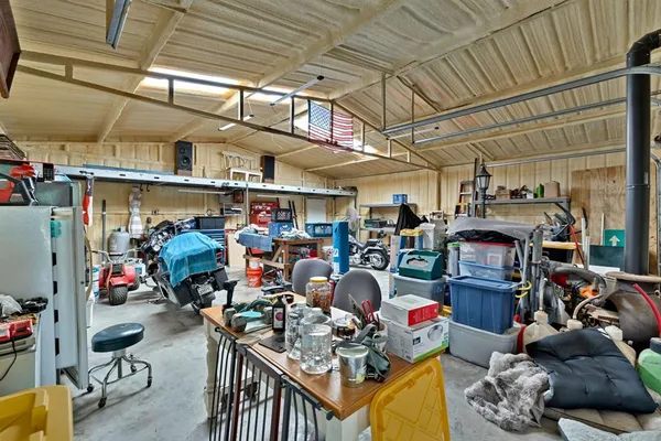 a view of a storage room with washer and dryer