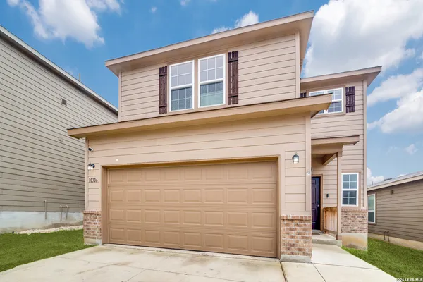 a front view of a house