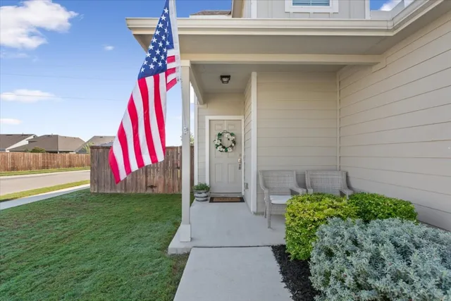 a front view of a house with entryway