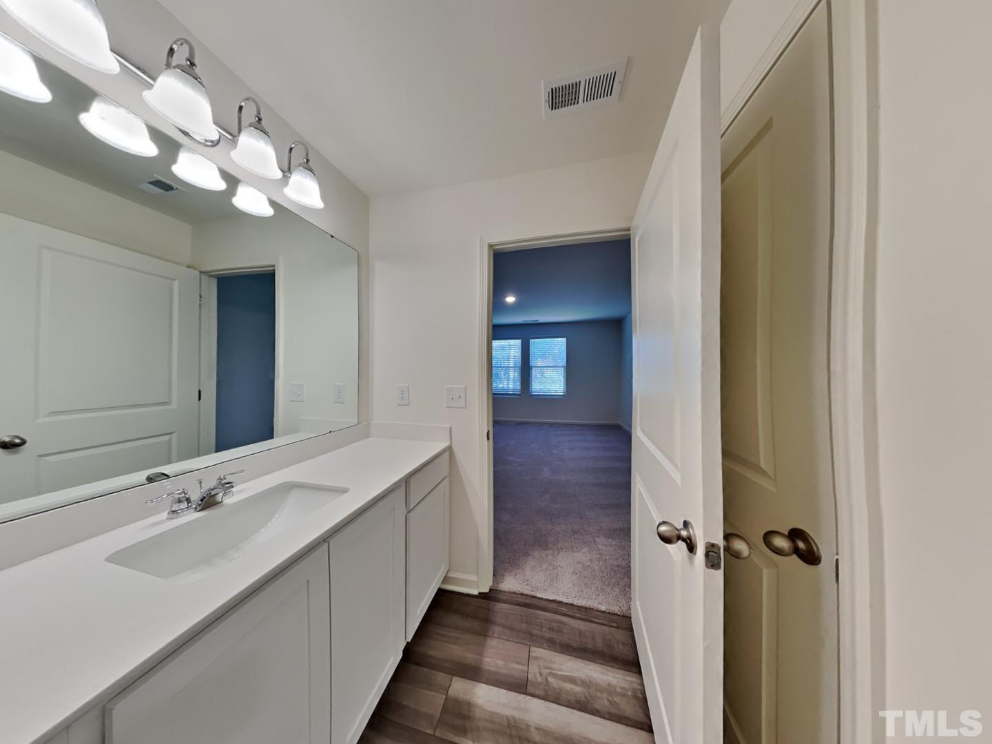 117 Mdw Vista Lane Angier, NC 27501 - Photo 6 of 18 a bathroom with a sink vanity and a mirror