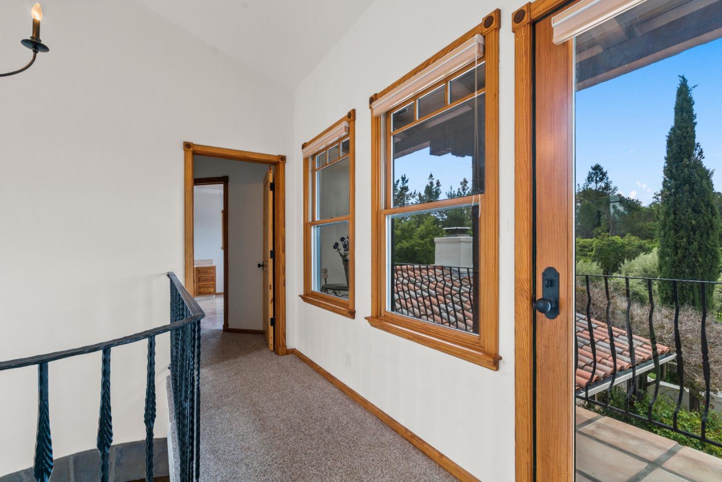 787 Rider Ridge Road Santa Cruz, CA 95065 - Photo 19 of 39 a view of a porch with a floor to ceiling window