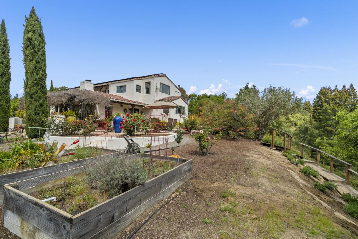 787 Rider Ridge Road Santa Cruz, CA 95065 - Photo 35 of 39 a view of a water fountain in front of house