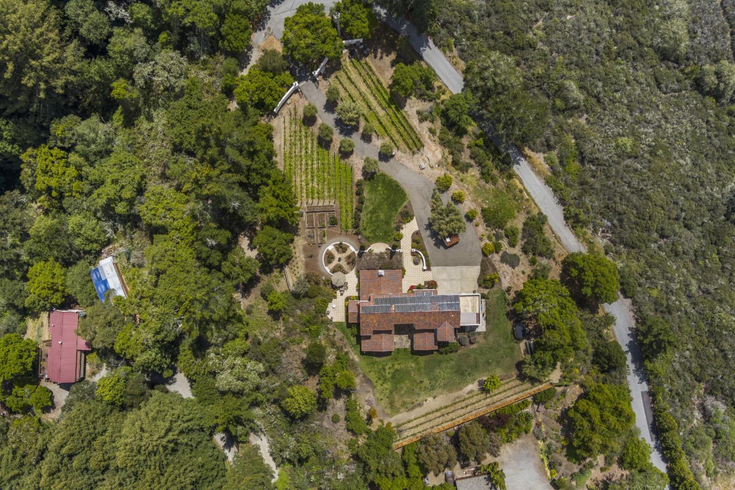 787 Rider Ridge Road Santa Cruz, CA 95065 - Photo 38 of 39 a view of a house with a yard and garden