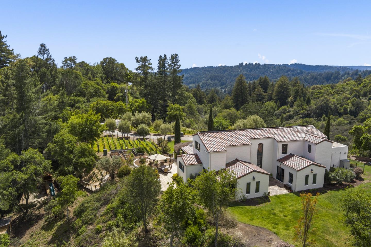 787 Rider Ridge Road Santa Cruz, CA 95065 - Photo 4 of 39 an aerial view of a house with a garden