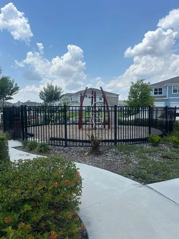 a view of a garden with a small yard