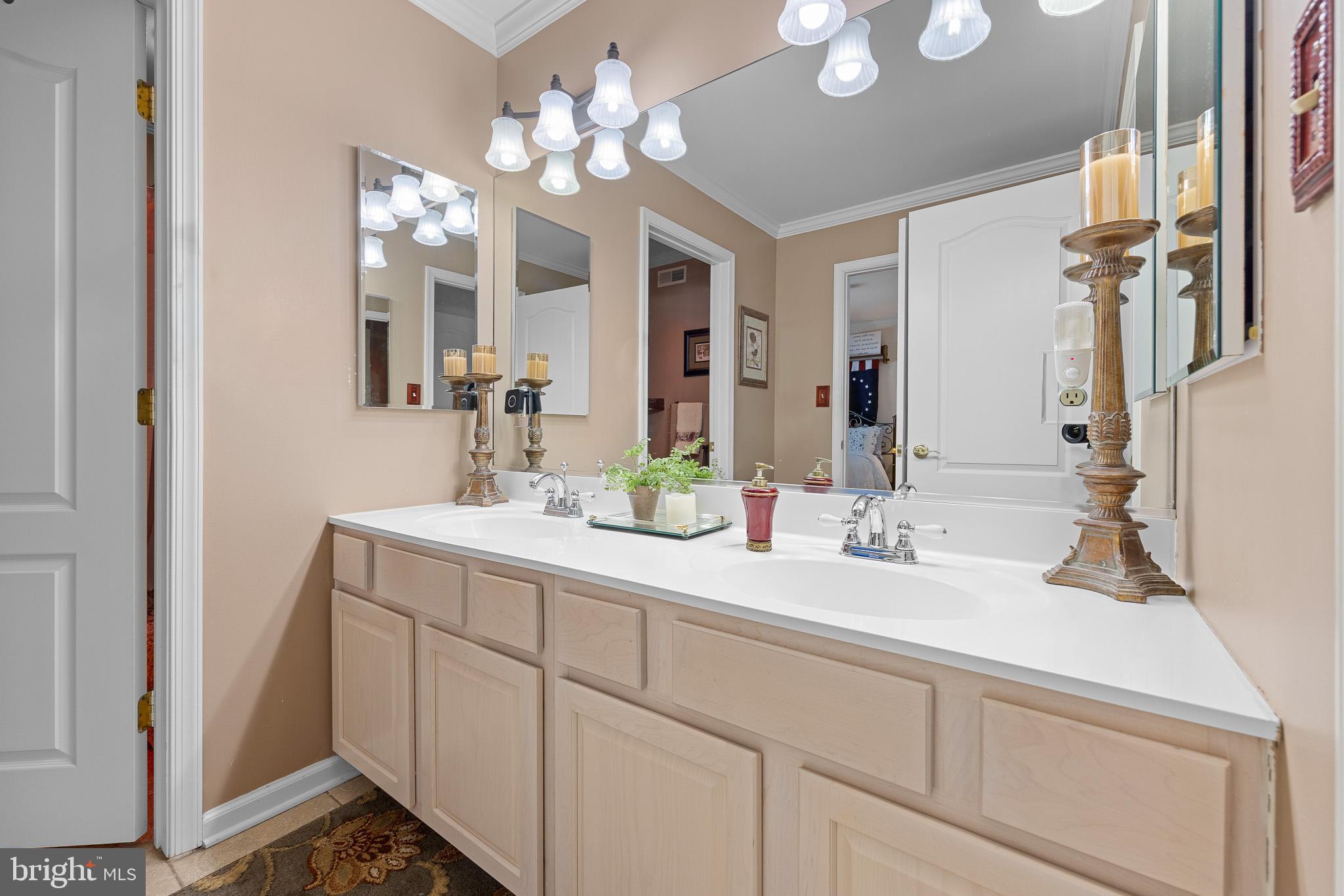 137 Wells Road Doylestown, PA 18901 - Photo 56 of 102 a bathroom with a double vanity sink and a mirror