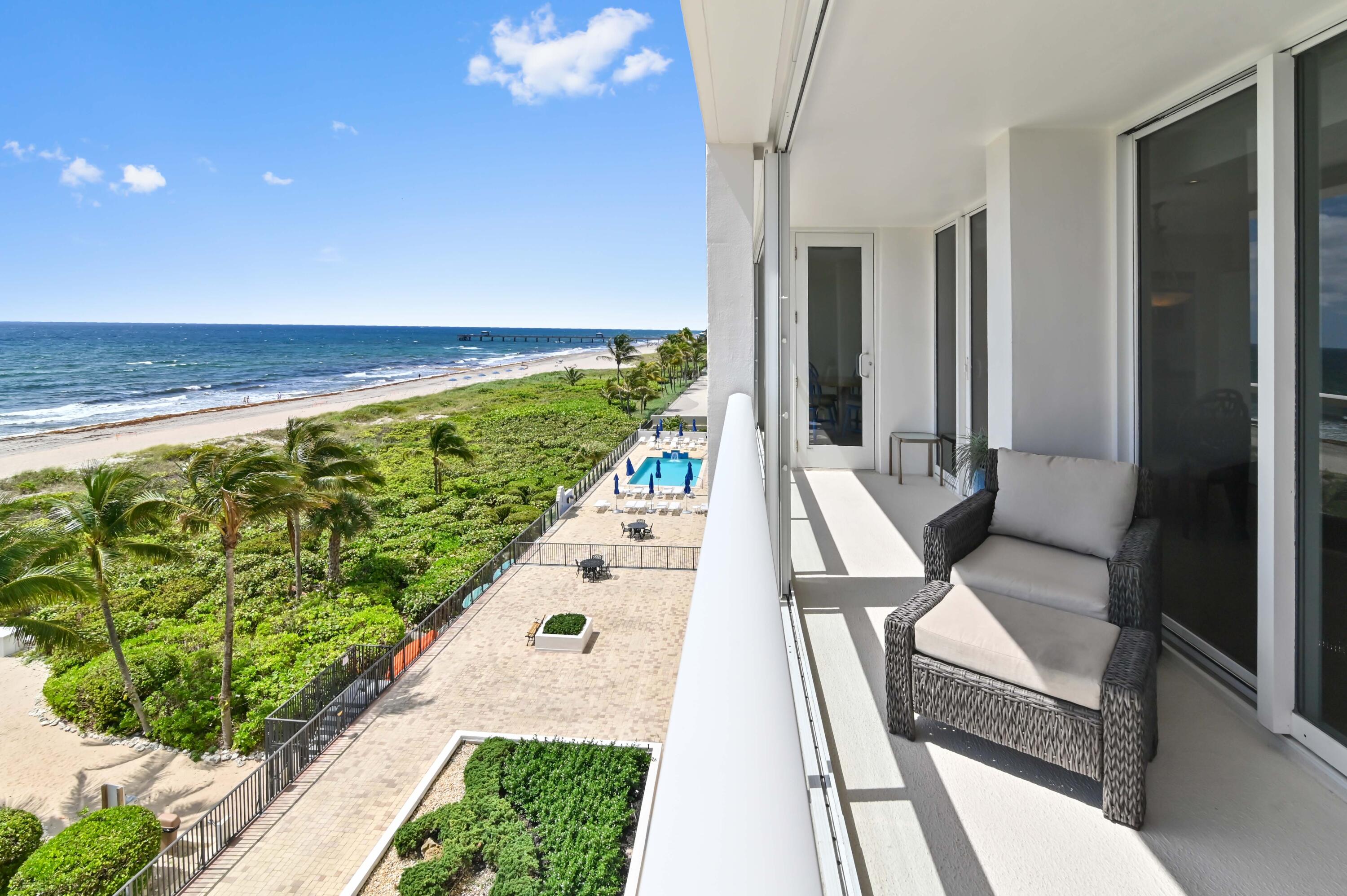 2800 South Ocean Boulevard, Unit 5J Boca Raton, FL 33432 - Photo 14 of 56 a view of balcony with furniture