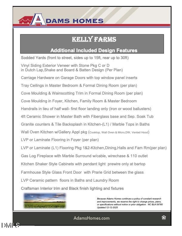 474 Galway Road Lillington, NC 27546 - Photo 33 of 38 Kelly Farms feature sheet 12-12-25 WOCT