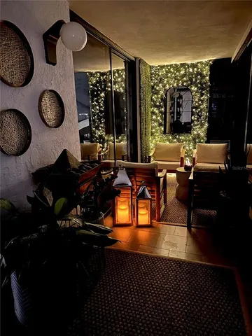 a living room with furniture and a couch