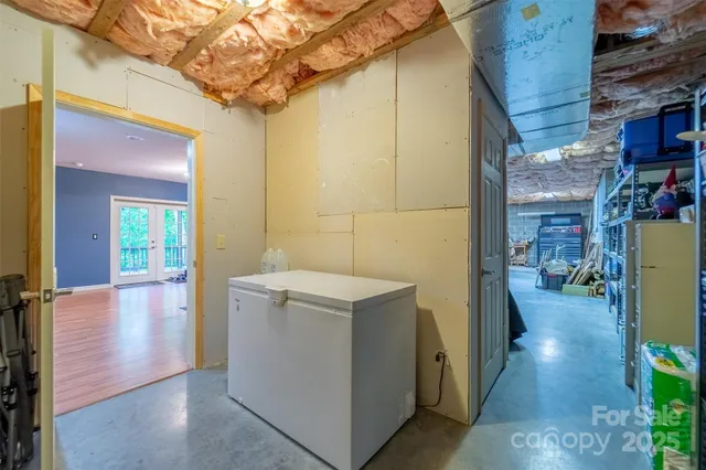 a view of storage and utility room