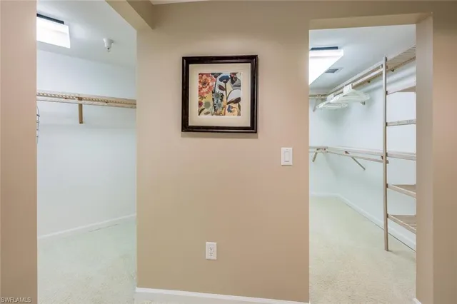 a view of a walk in closet