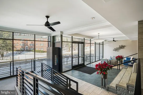 a front view of a building with garden