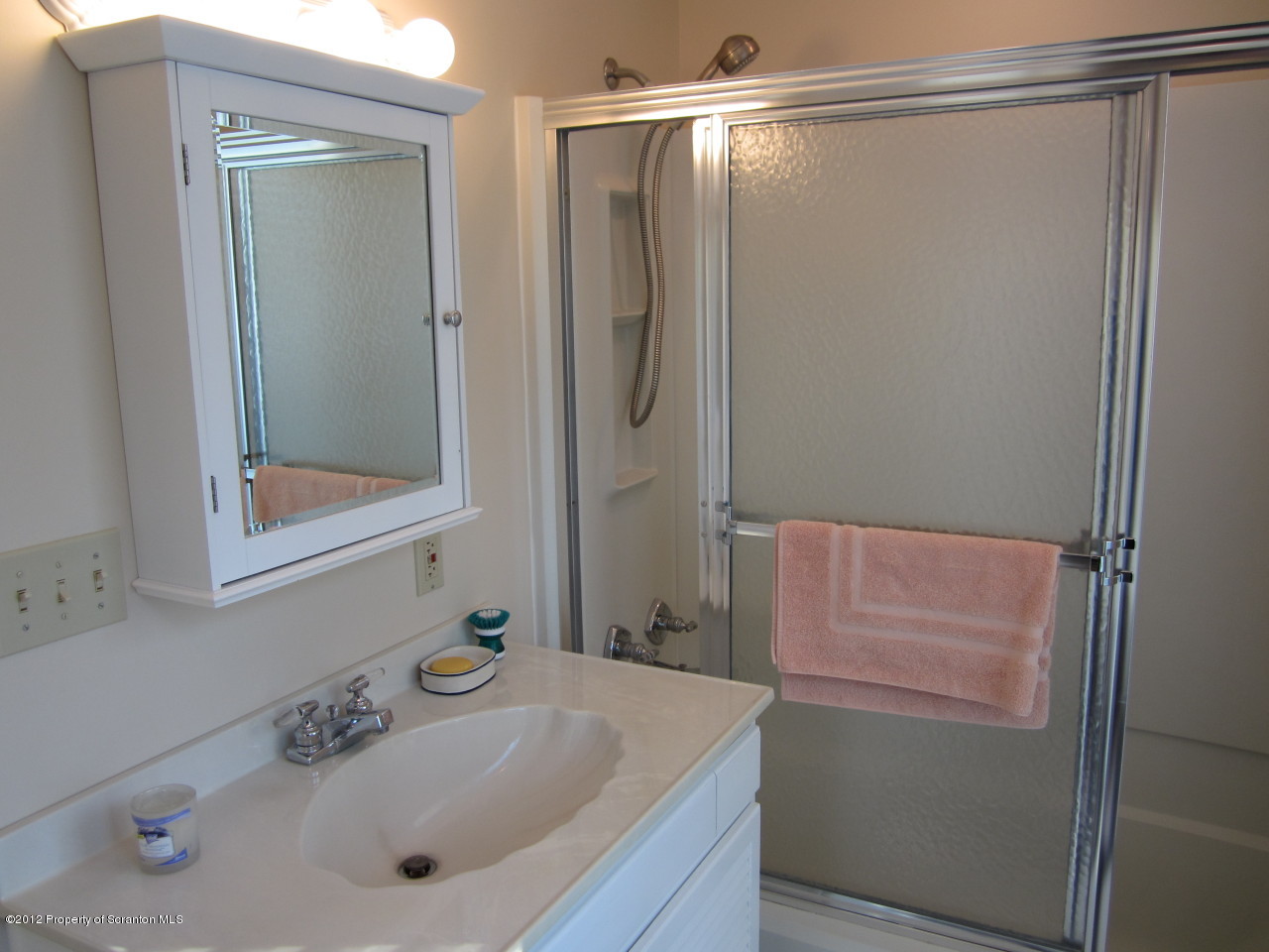 362 Point Road Lake Winola, PA 18419 - Photo 32 of 42 a bathroom with a shower and a sink