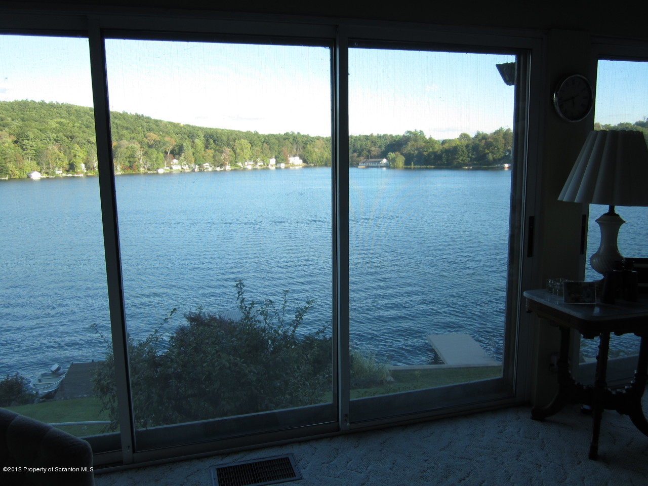 362 Point Road Lake Winola, PA 18419 - Photo 36 of 42 a view of a lake from a window