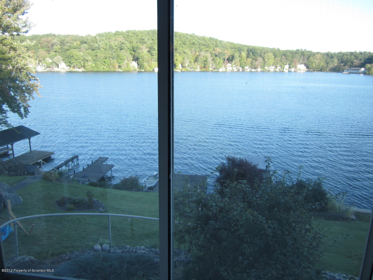 362 Point Road Lake Winola, PA 18419 - Photo 39 of 42 a view of a lake from a window