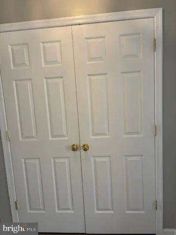 a close view of a closet