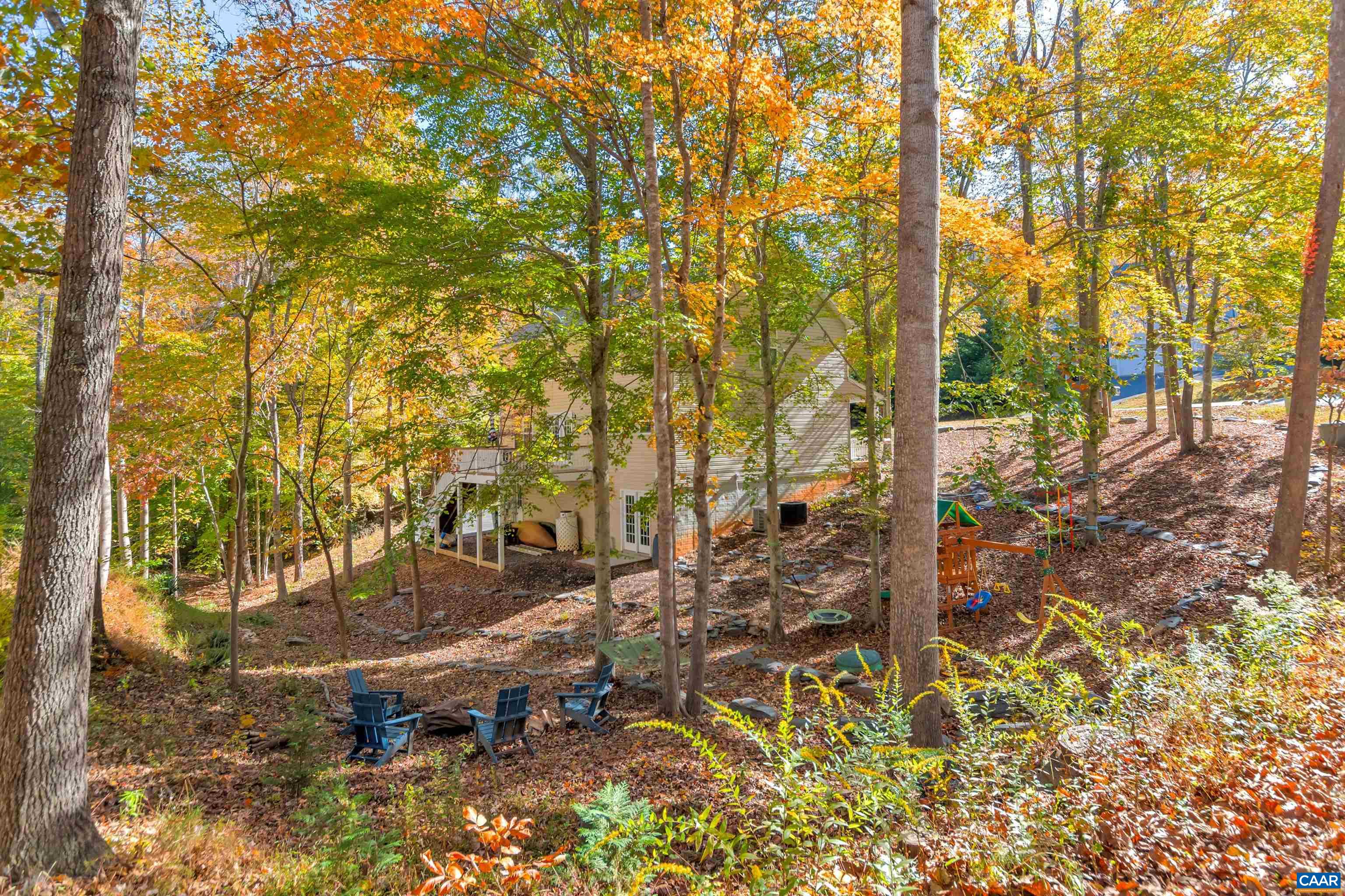 27 East Point Road Palmyra, VA 22963 - Photo 61 of 62 a backyard of a house with table and chairs