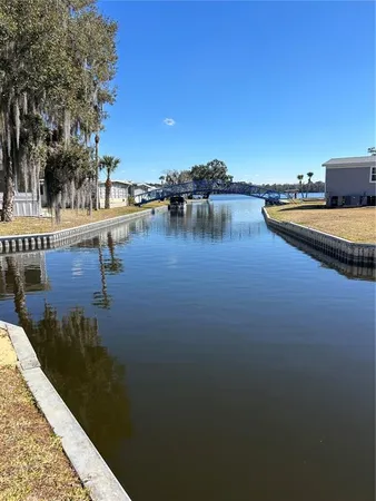 a view of a lake with houses
