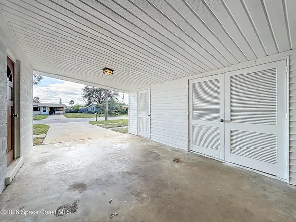 a view of a porch