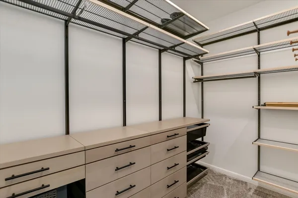 a close view of closet