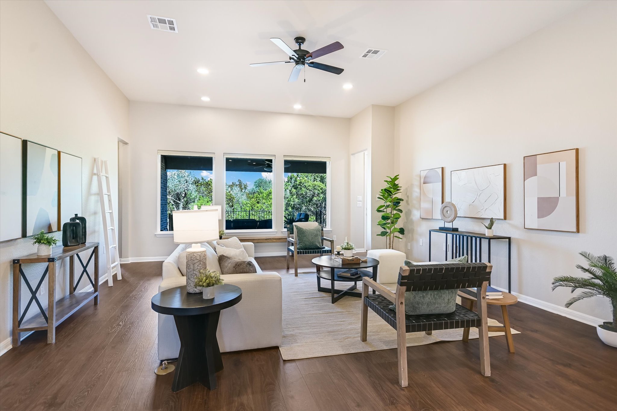 108 Trans Pecos Court Georgetown, TX 78628 - Photo 3 of 32 a living room with furniture and a large window