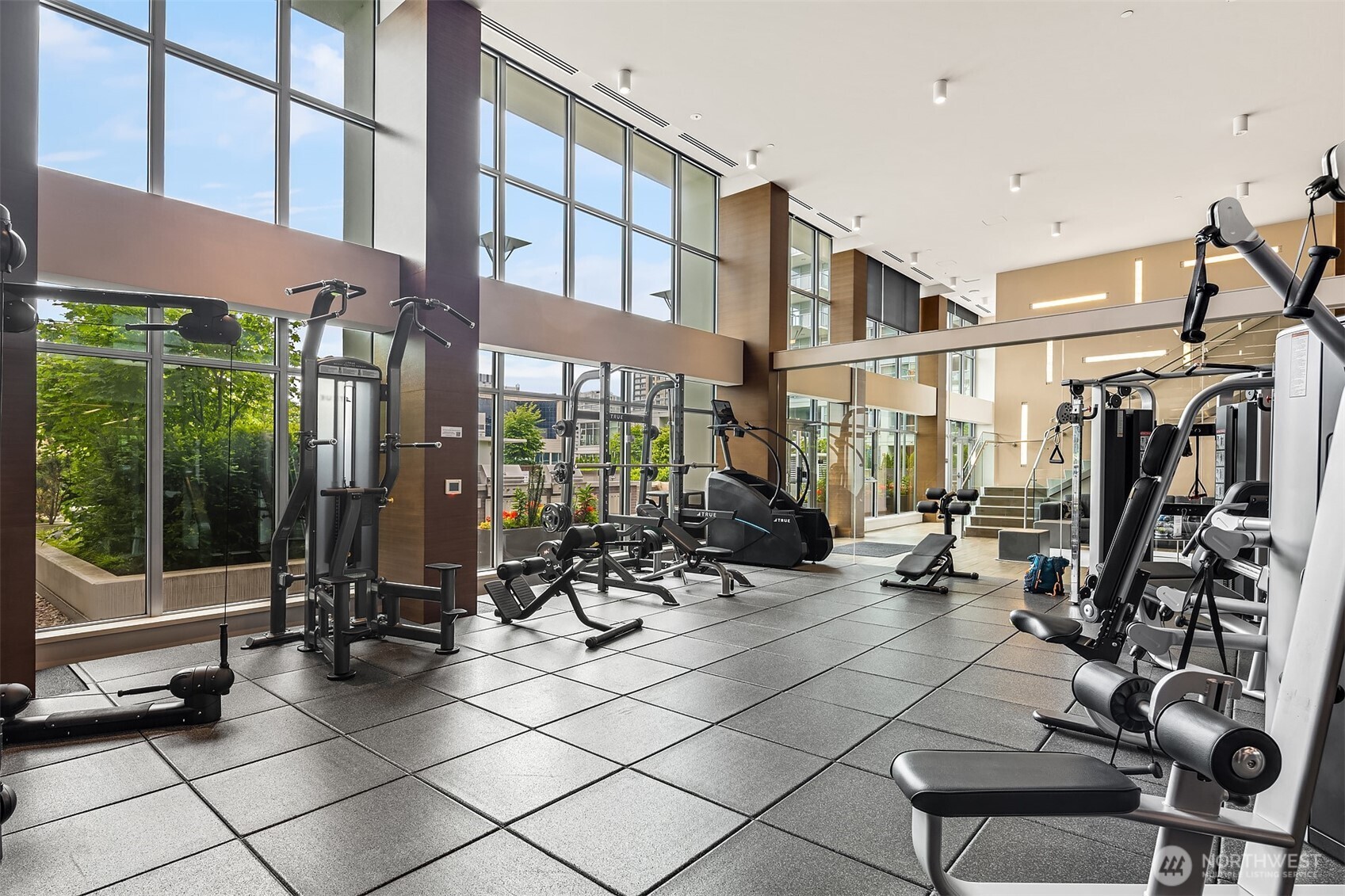 588 Bell Street, Unit 214S Seattle, WA 98121 - Photo 28 of 40 a view of a room with gym equipment