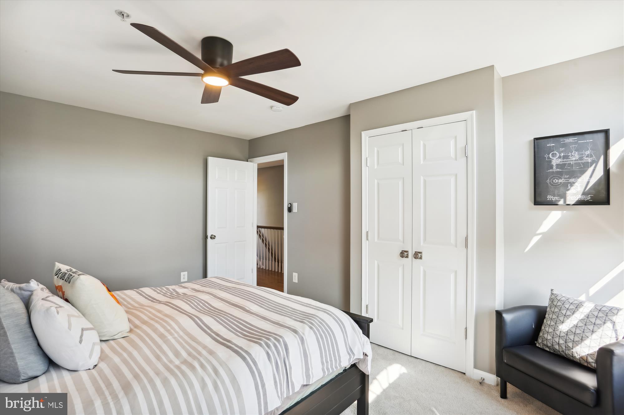 3662 Tavistock Road Frederick, MD 21704 - Photo 46 of 95 Upper Level 2 3rd Bedroom with ceiling fan/light