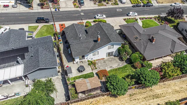 an aerial view of multiple house